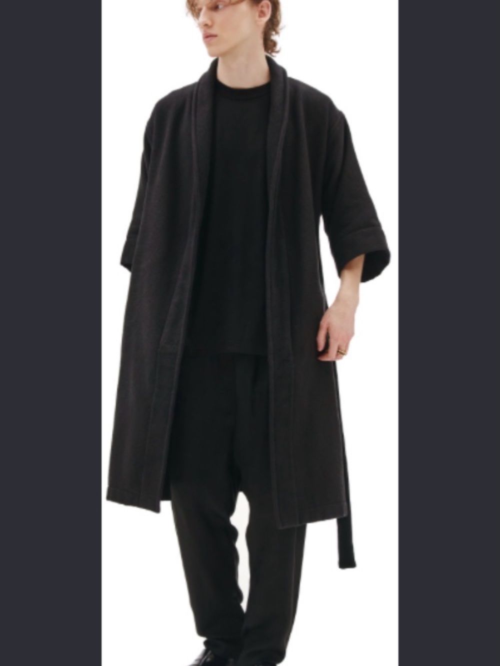 Fear of God Mainline Waffle-Knit Cotton Loungewear Robe – Black (L/XL) Unisex